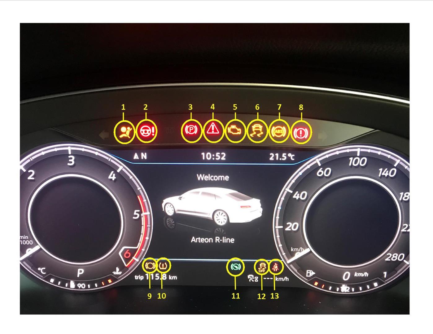 Warning Light Identification Volkswagen Arteon Motoring News And 