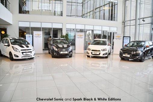 Black & White Editions set new tones for Chevrolet Sonic and Spark