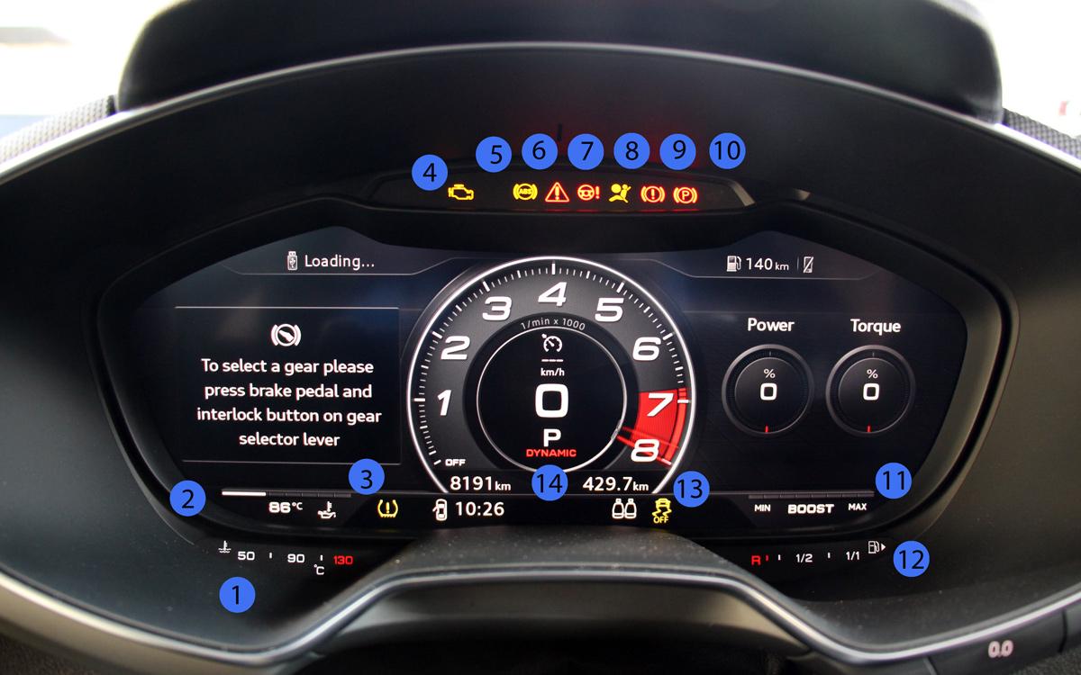 Audi TT RS warning lights Motoring News and Advice AutoTrader