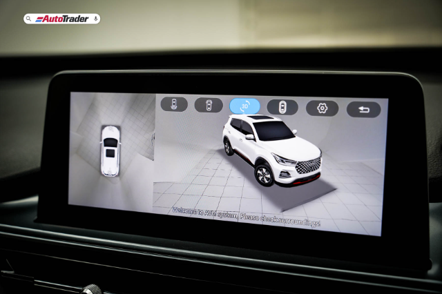 Chery tiggo 4 Pro infotainment screen depicting 360 degree surround camera view