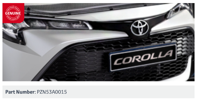 A Corolla bonnet guard.