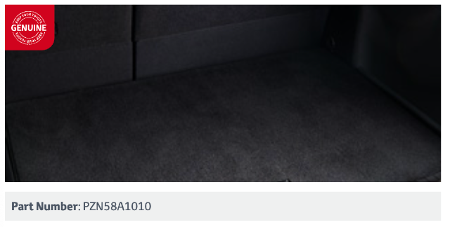 A black Toyota boot mat.