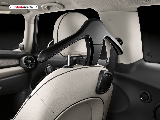 Clothes hanger mounted to seat back in MINI Countryman