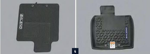 Two types of Baleno floor mats.