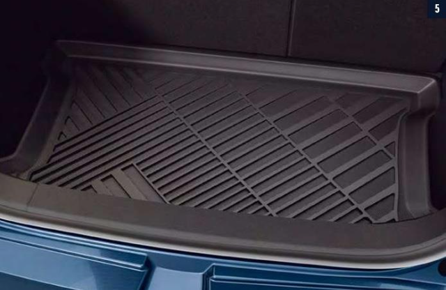 A textured boot mat of the Baleno.