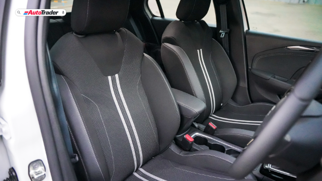 Interior view of the 2024 Opel Corsa GS showing the seats 