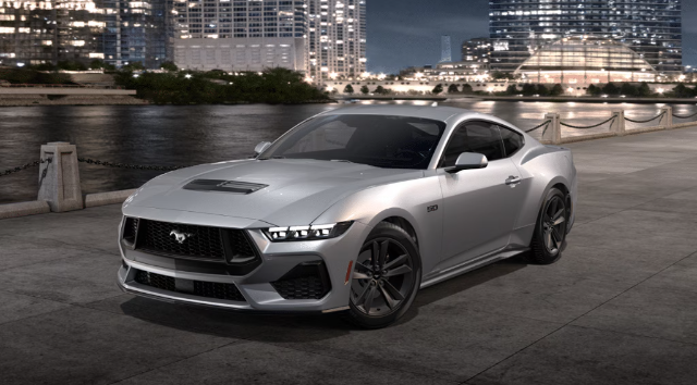 Iconic Silver Ford Mustang