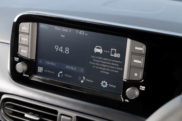 The well-sized infotainment screen is easy to use.