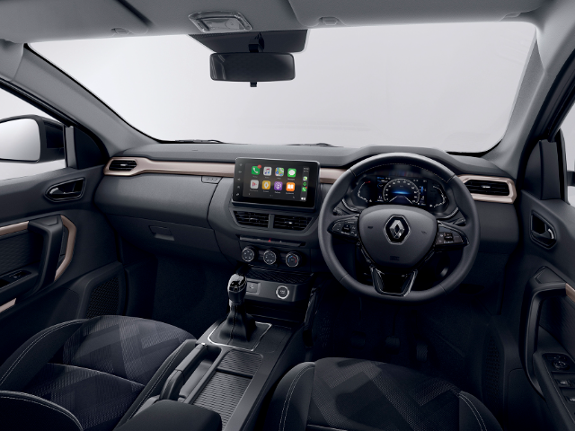 Interior view of a Renault Kiger