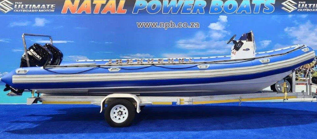 Boats - Brand New 2024: Super Duck 8M Dive Duck Stand-up Console 2 x 70HP Suzuki 4-Strokes on Galvanized Breakneck Trailer Natal Power Boats