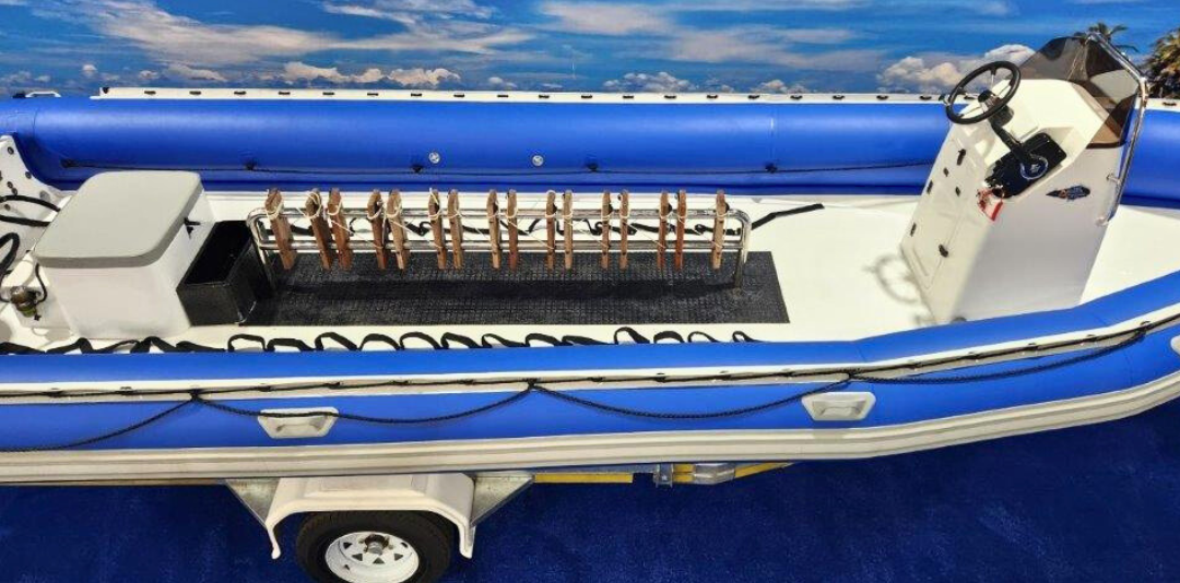 Boats - Brand New 2024: Super Duck 8M Dive Duck Stand-up Console 2 x 70HP Suzuki 4-Strokes on Galvanized Breakneck Trailer Natal Power Boats