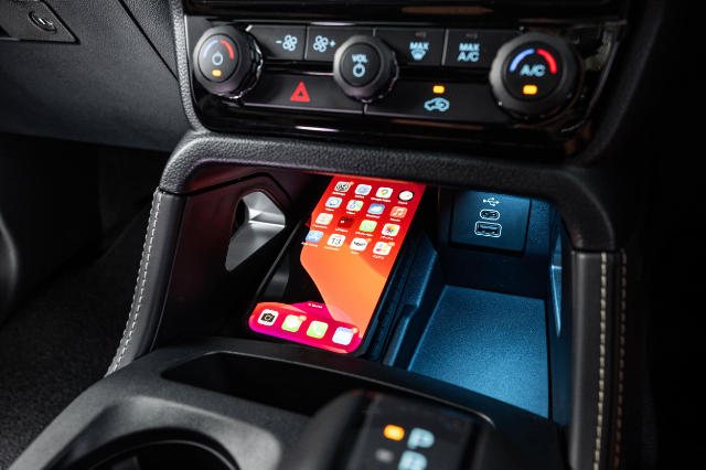 The well-placed charging pad isn't just there for show.