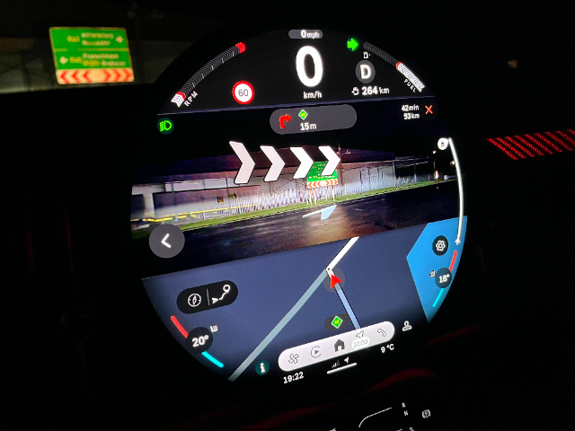Our model's top-spec sat-nav system view.