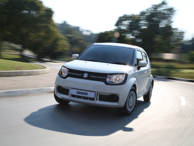 A white Suzuki Ignis
