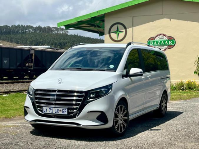 Mercedes-Benz V-Class parked outside a market in Elgin