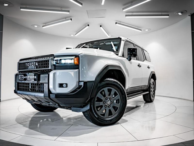 A white Prado in VX-R trim.