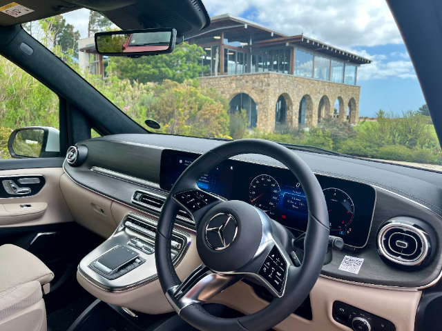 Cockpit view of the V-Class.