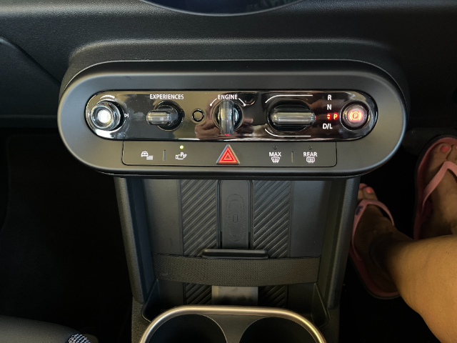 You get to choose an 'experience', and the way you start the car and select gears is quite novel.