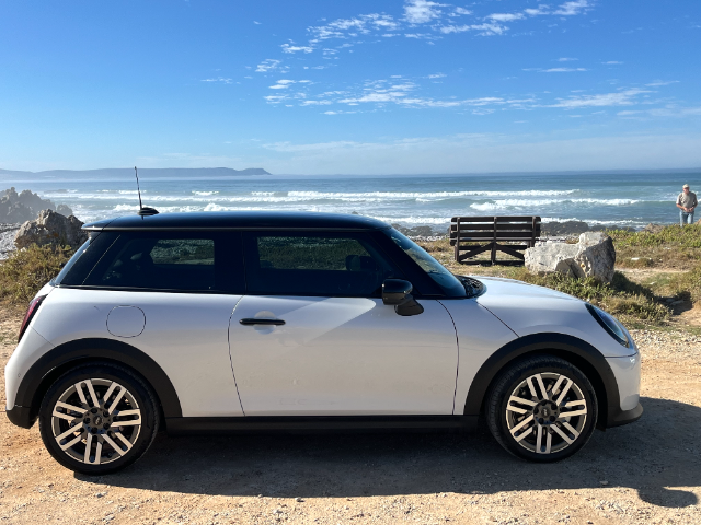 Side view of the Mini Cooper C, 2025.