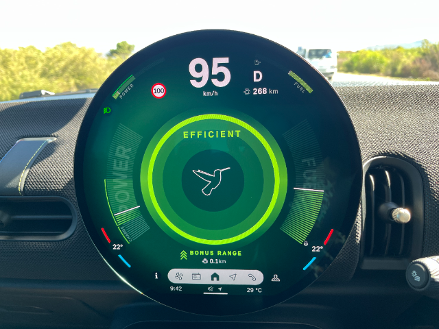 The hummingbird flaps its wings when you drive sensibly.