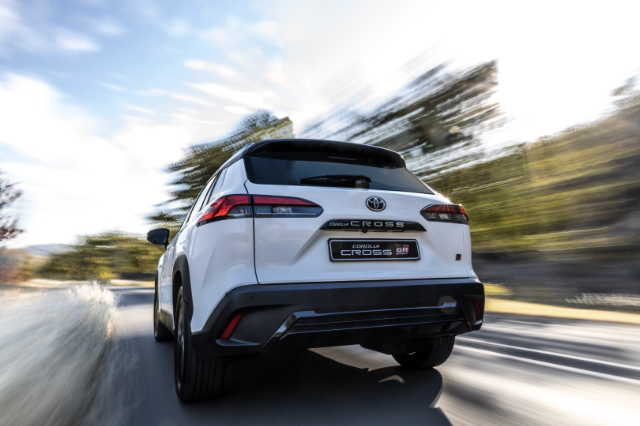 Toyota Corolla Cross GR-Sport on the road