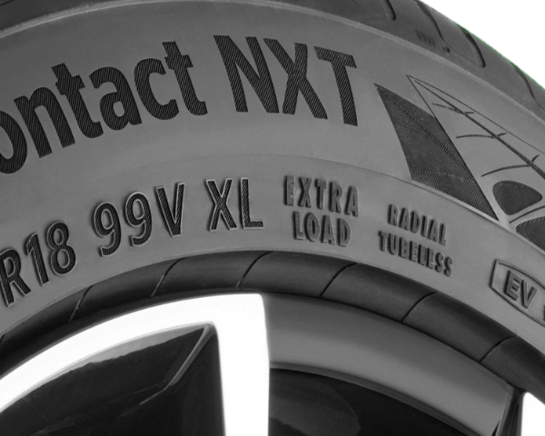 Tyre with the words Extra Load