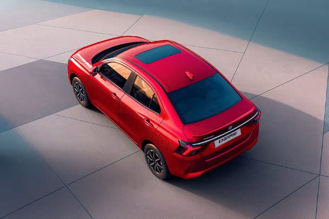 Rear shot of the new Suzuki Dzire