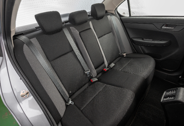 The spacious rear bench of the Honda Amaze.