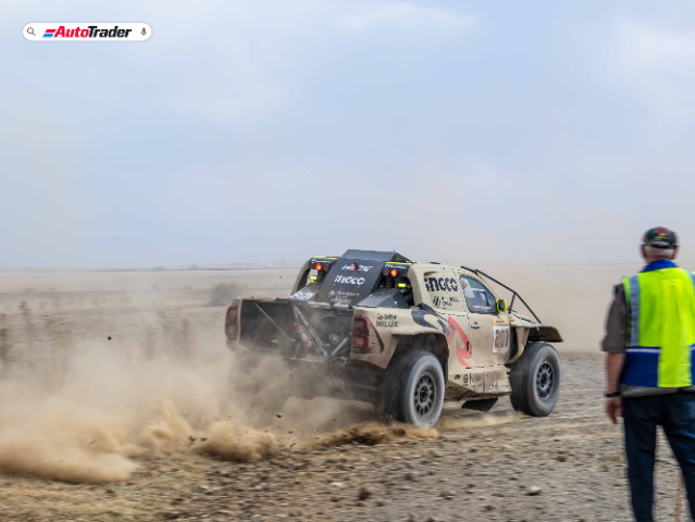 TGRSA Hilux kicking up dust
