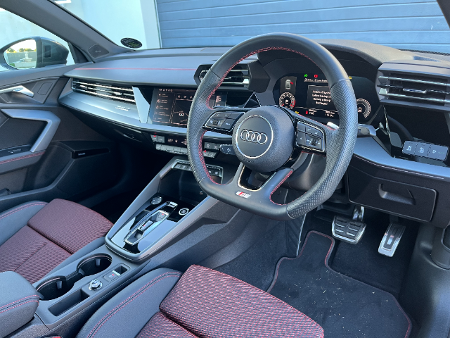 The cabin is a beautiful balance of practicality and sexy styling.