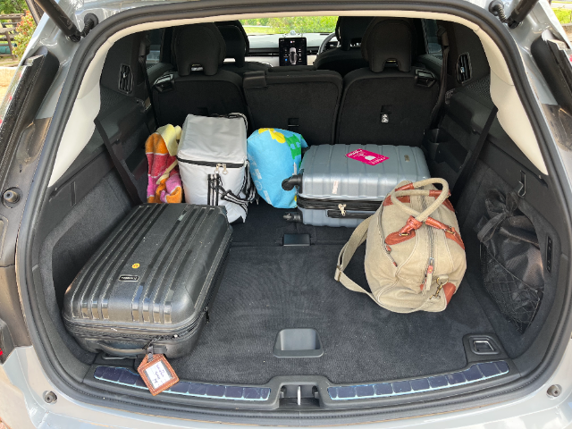 With the rearmost seats stowed, the EX90's boot is enormous.