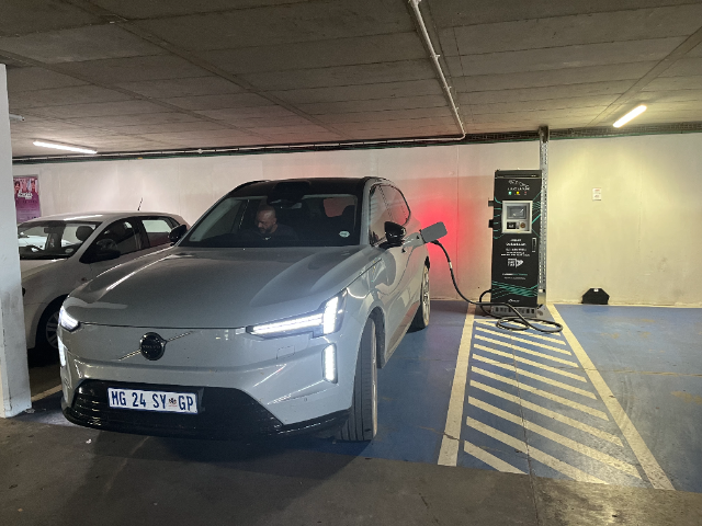 Charging at Stellenbosch Square allows you to get your Woollies shopping done.