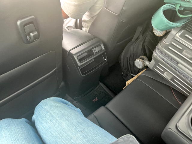Legroom is great for a double cab and rear passengers get a USB-C port with a protective dust cover.