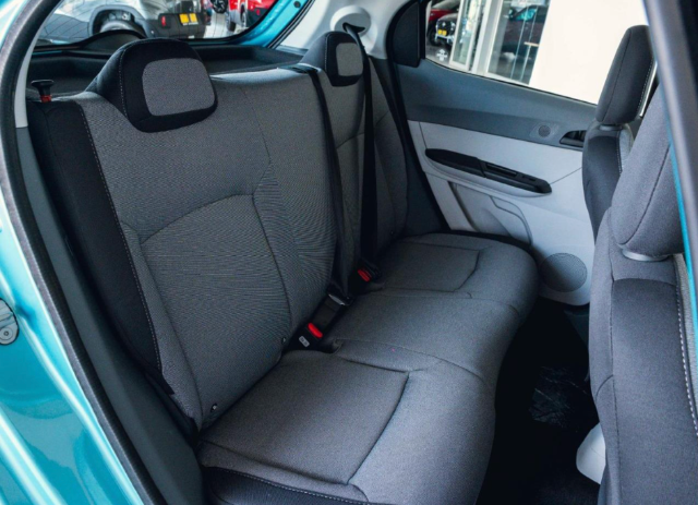 The rear bench of the Tata Tiago.