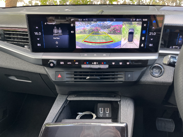 Surround view cameras allow you to select your view of choice.