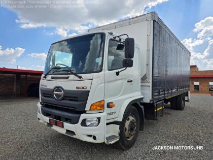 Hino 500 Series 1627, 4x2, MANUAL, FITTED WITH 7.200 METRE LONG TAUTLINER BODY, +/-527 000KM's Jackson Motors JHB