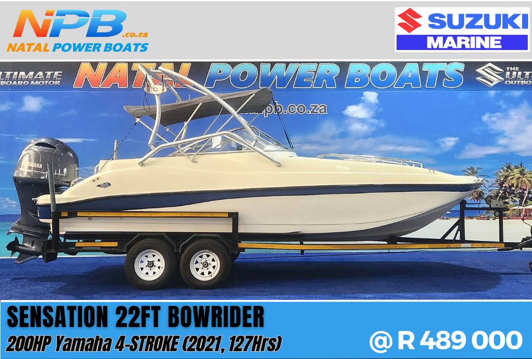 Sensation 22FT Bowrider - 200HP Yamaha 4-Stroke (2021, 127 Hrs) on Trailer  for sale