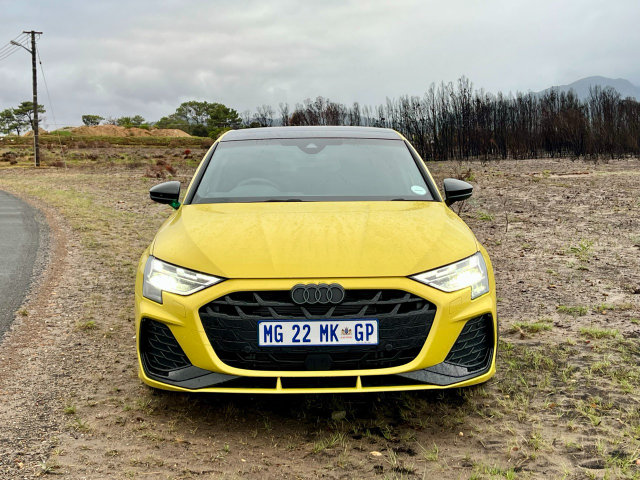 Full frontal view of the yellow A3.