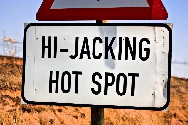 Hi-jacking hotspot road sign.