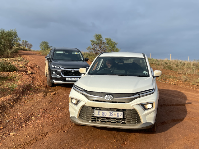 The Toyota Urban cruiser and its Suzuki counterpart, the Grand Vitara, during an adventure.