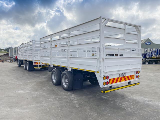 2018 TFM Cattle Drawbar Double Axle Trailer   &  Volkswagen 24-250 Cattle Truck  for sale