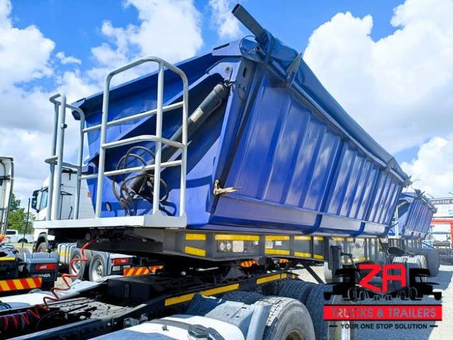 TOP TRAILER 40 CUBE SIDE TIPPER Trailer Za Trucks and Trailers