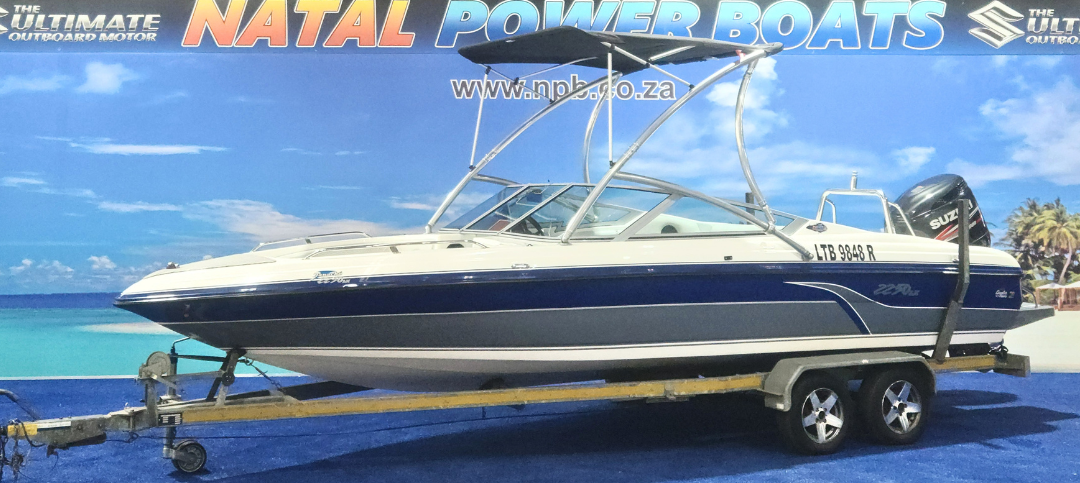 PANACHE 2250LX - 200HP Suzuki 4-Stroke (2013, 285Hrs) on Galvanized Double Axle Trailer Natal Power Boats