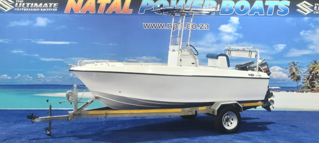 Acecraft 17FT - 2 x 50HP Yamaha 2-Strokes on Galvanized Breakneck Trailer Natal Power Boats