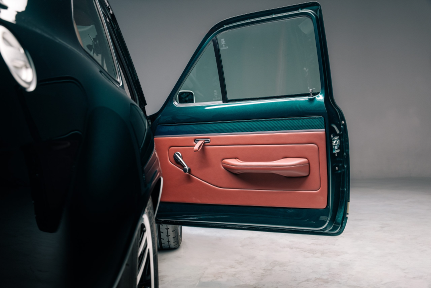 The open door of the reimagined, collector's Escort Mk1.