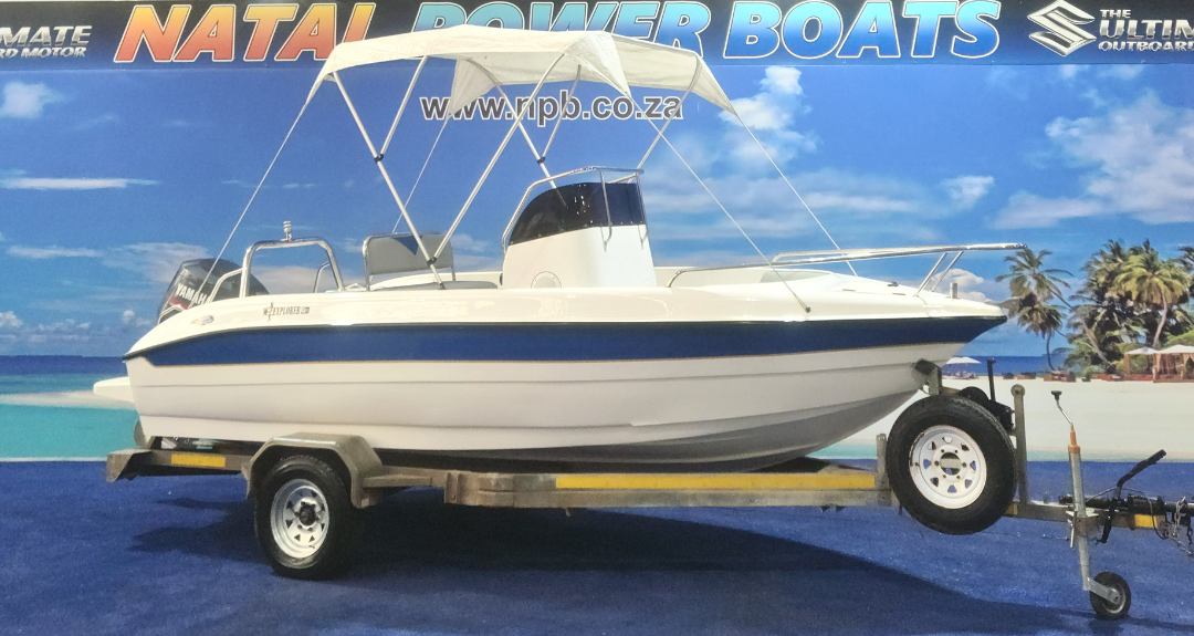 Explorer 510 Centre Console - 130HP Yamaha 2-Stroke (2007, 47 Hrs) on Galvanized Breakneck Trailer Natal Power Boats