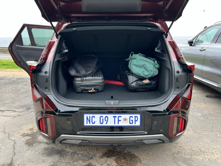 This is the overnight luggage of two journalists, and there's plenty of room for more.
