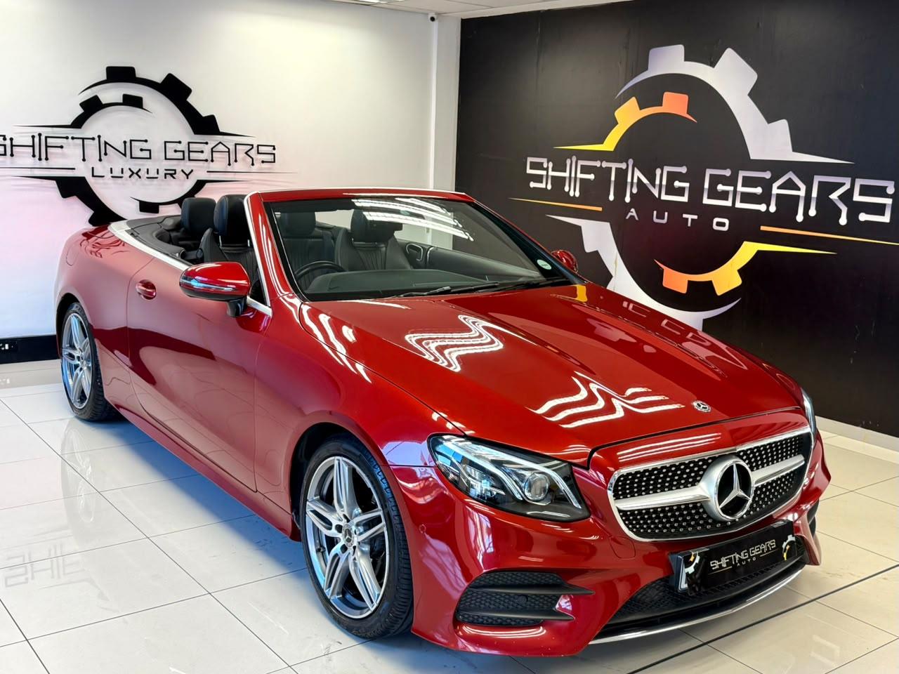 Mercedes-Benz E-Class E 220d Cabriolet AMG Line Shifting Gears Luxury