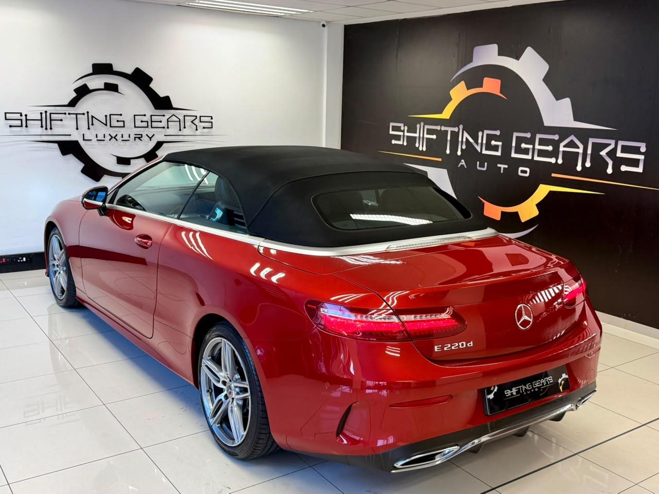 Mercedes-Benz E-Class E 220d Cabriolet AMG Line Shifting Gears Luxury