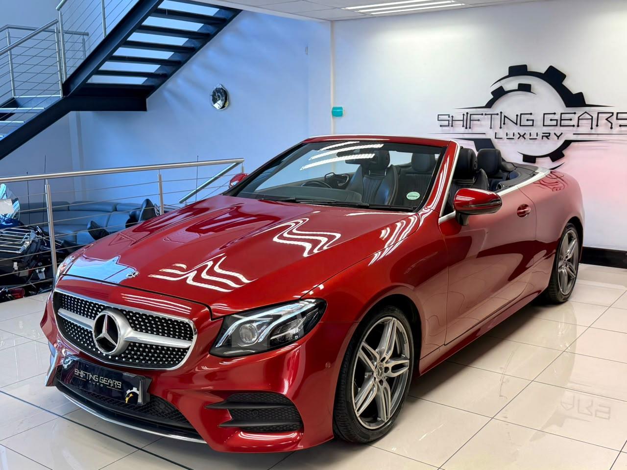 Mercedes-Benz E-Class E 220d Cabriolet AMG Line Shifting Gears Luxury